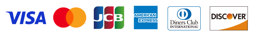 VISA,MasterCard,JCB,American Express,Diners Club,DISCOVER